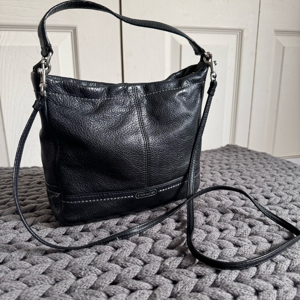 Coach Black Leather Shoulder Bag